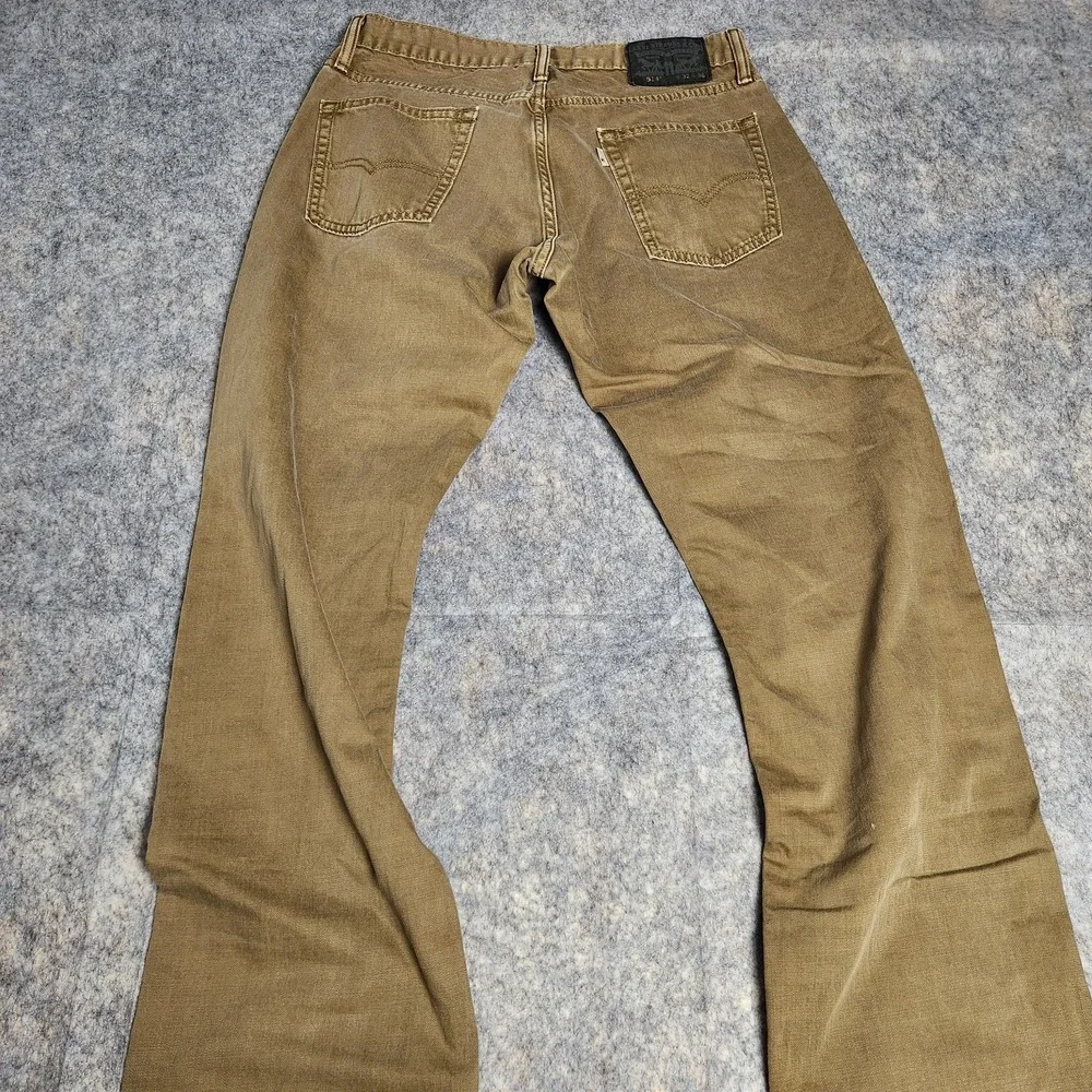 Levis 514 Straight Leg Jeans Men 31x35 Beige Khaki Denim Utility White Tab